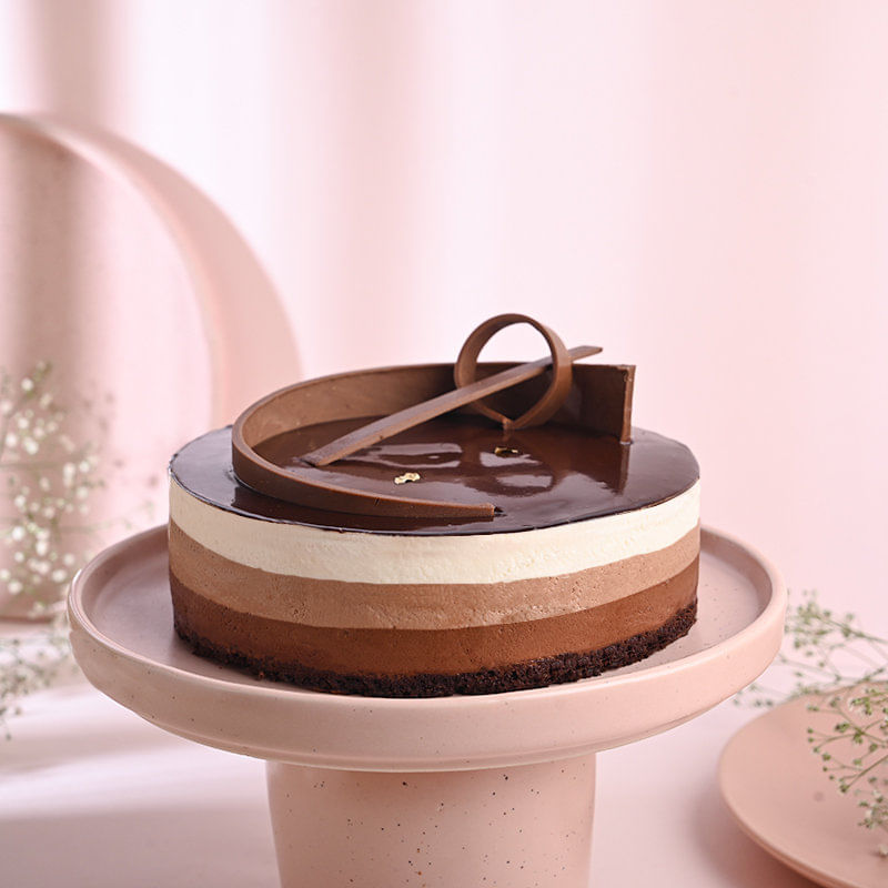 Triple Chocolate Mousse Cake