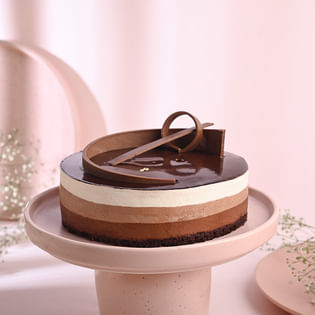 Triple Chocolate Mousse Cake