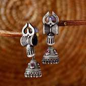 Trishul Damru Jhumka Set- Online jewellary set for her 