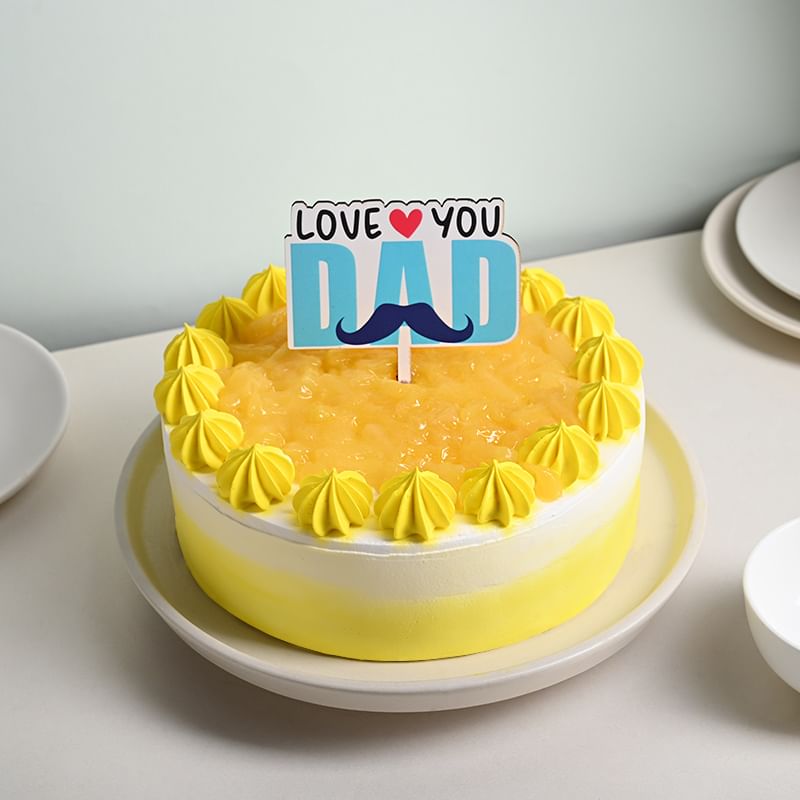 Love You Dad Pineapple Cake for Fathers Day