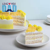 Love You Dad Pineapple Cake - Sliced View