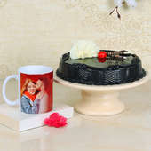 Truffle Cake Photo Mug Combo