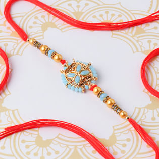 Turquoise Dial Rakhi