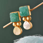 Turquoise Square Drops earrings gifts for girlfriend
