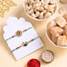 Two Beaded Rakhis With Cashews N Shakarpara