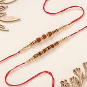 Two Beaded Rudraksha Rakhi