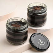 Two Crumble Chocolate Jar Cakes