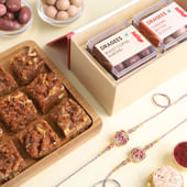 Two Designer Rakhi Set N Sweet Luxe Hamper