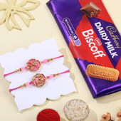 Two Designer Rakhis With Biscoff