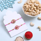 Two Designer Rakhis With Cashews