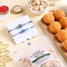Two Divine Blue Rakhi With Ladoo N Cashews