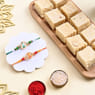 Two Divine Ganesha Rakhi With Soan Papdi