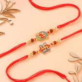 Set of 2 Divine Om N Swatik Rakhis