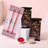 Two Divine Rakhis N Cadbury Bournville Chocolate Bars