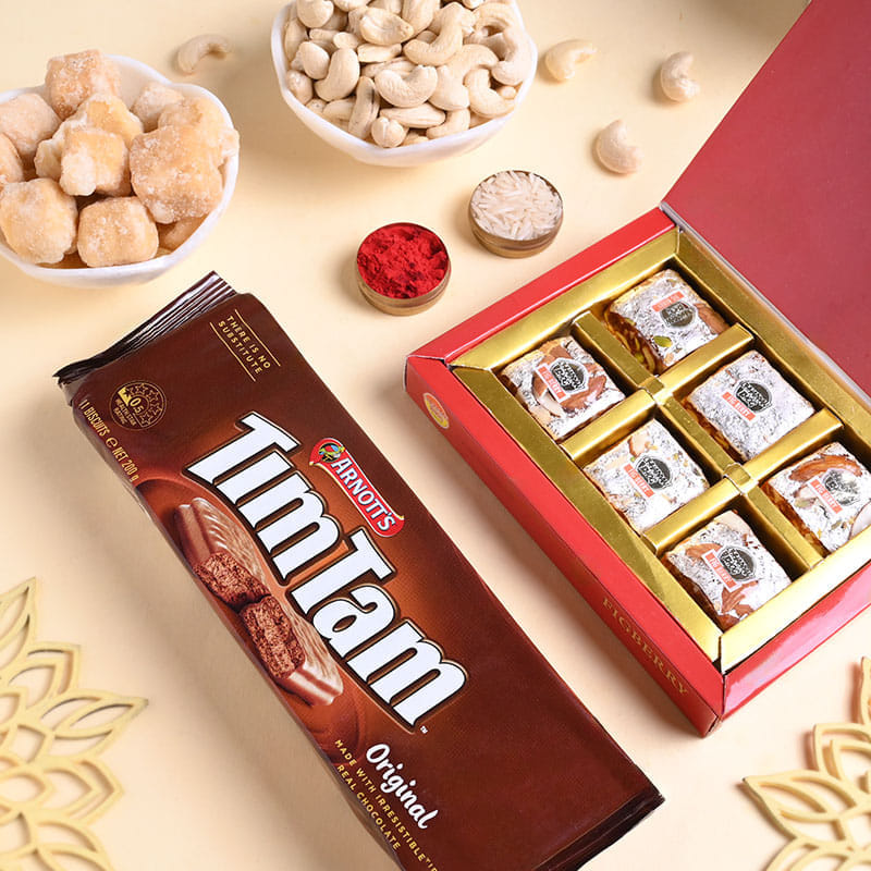 Two Divine Rakhis N Snackful Hamper