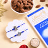 Two Divine Rakhis With Almonds N Choco Bar