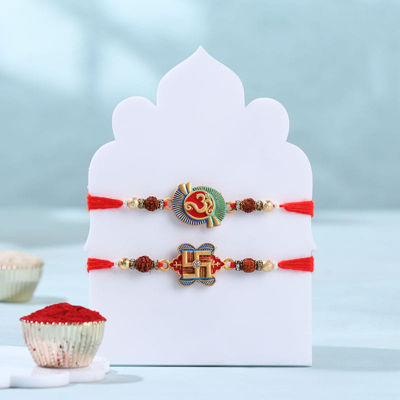 Two Divine Rakhis With Cashews N Raisins