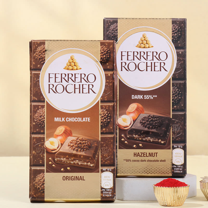 Two Divine Rakhis With Ferrero Chocolates