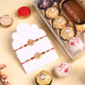 Two Divine Rakhis With Ferrero Chocolates