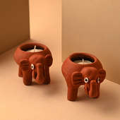 Two Elephant Candle Holders-Canada