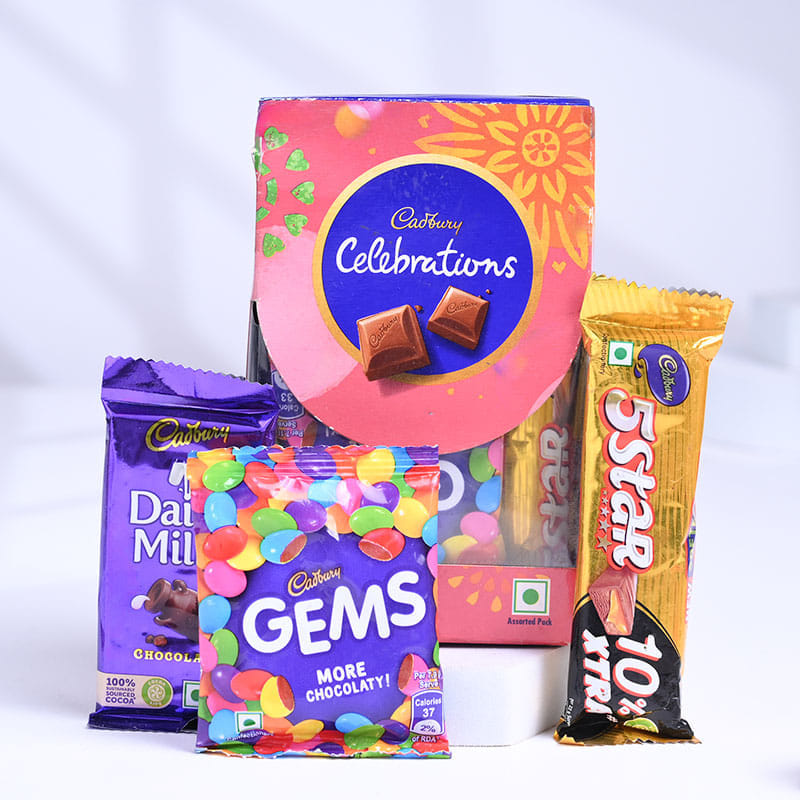 Two Floral Rakhi N Festive Indulgence Hamper