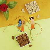 Two Kids Rakhi with Dry Fruits-UK