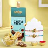 Two Krishna Rakhis With Hazelnut Rocks