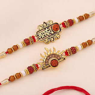 Two Mahadev Rudraksha Rakhis