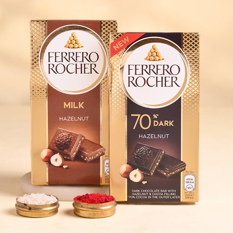 Mayura Grace Rakhi Duo With Ferrero Choco Bars