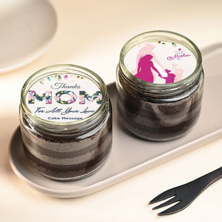 Two Mother Day Chocolate Jar Cakes
