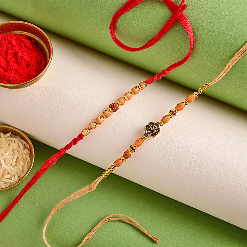 Two Neutral Beaded Rakhis
