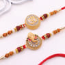 Two Om N Ganesha Rudraksha Rakhis-Aus