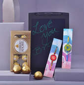 Two Quirky Dial Rakhis with Ferrero n Digital Writing Pad