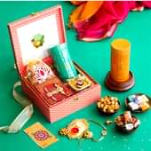 Two Rajputana Rakhis With Sugar Free Delights N Mix Nuts