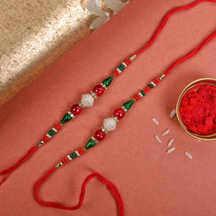 Set of 2 Designer Rakhi - Two Rakhi Threads