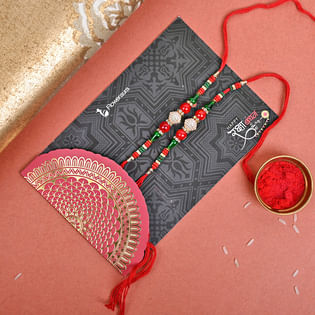 Online Set of 2 Designer Rakhi Delivery in India