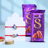 Buy Two Sapphire Peacock Rakhi With Silk Chocolates for Brother Online