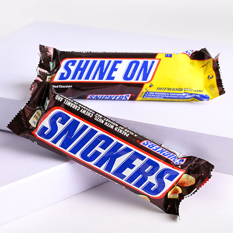 Two Snickers Chocolate Each 55 gm