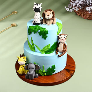 Two Tier Jungle Joy Cake