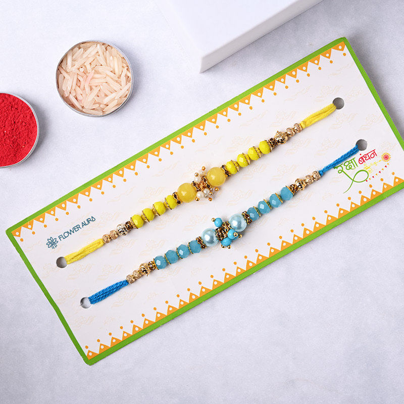 Two Yellow N Blue Rakhis -UAE