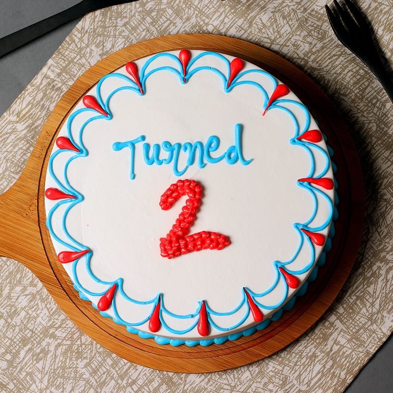 Top view of 2nd Birthday Cake
