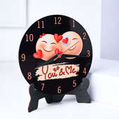 Printed Circular Table Clock For Valentine