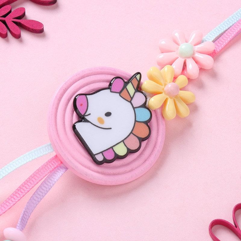 Unicorn Flower Kids Rakhi