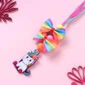Unicorn Magic Rakhi With Hairpins