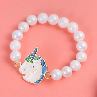 Unicorn Pearl Bracelet Rakhi-UK