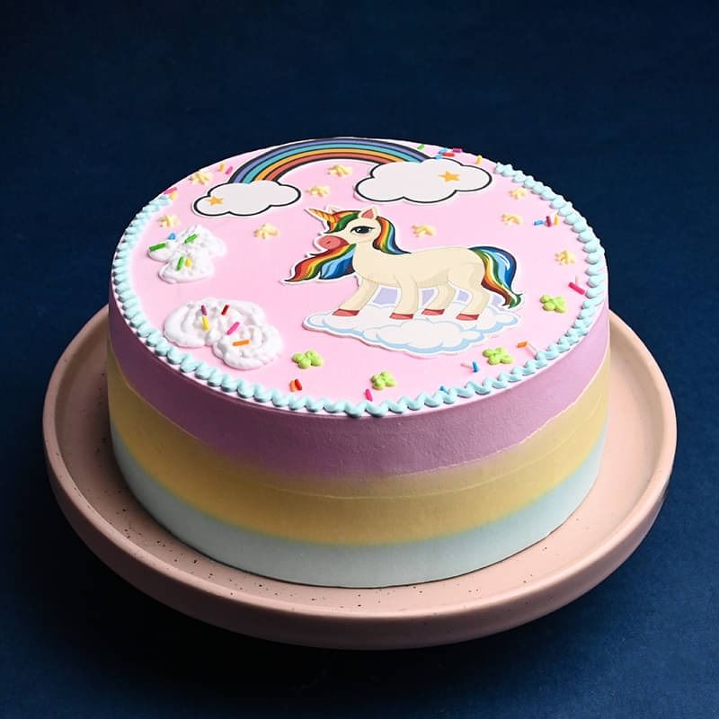 Unicorn Rainbow Theme Cake