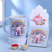 Unicorn Rakhi Personalised Mug Combo