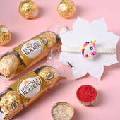 Unicorn Kids Rakhi With Ferrero Rochers