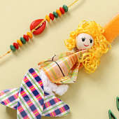 Unique Bead N Doll Kids Rakhi Set