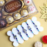 Unique Set Of Five Designer Rakhi With Chocolate